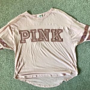 PINK Rose Gold Bling Shirt 😍